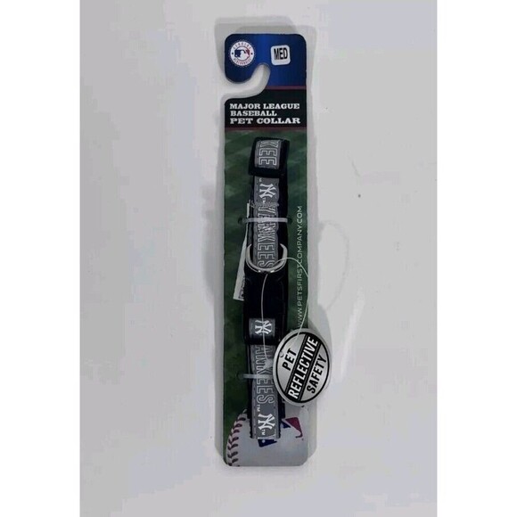 NEW YORK YANKEES |  Logo MLB Adjustable Nylon Pet Dog Collar Medium - Picture 1 of 2
